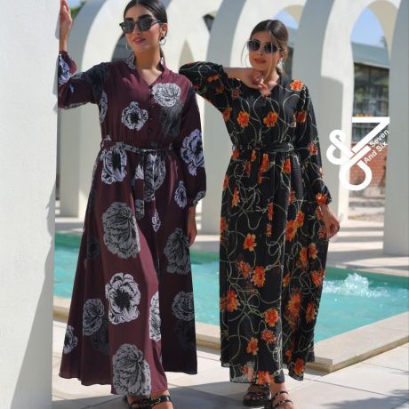 پیراهن ساحلی یقه دار کد 7680