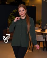 شومیز الیزه  سبز یشمی