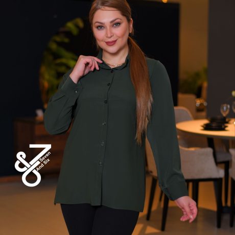 شومیز الیزه  سبز یشمی