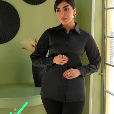 شومیز یقه مردانه ساتن ال ایکس